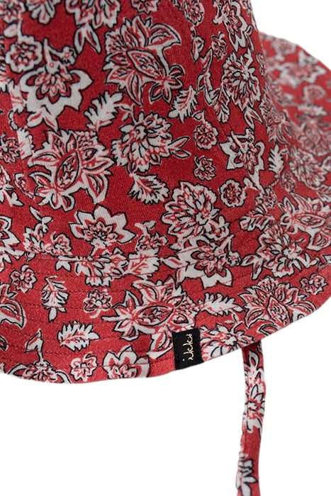 BABY GIRLS’ RED FLORAL PRINT HAT 4