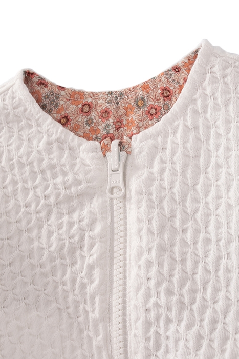 BABY GIRLS' ECRU/PRINT REVERSIBLE CARDIGAN 4