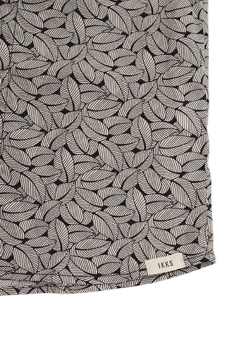 BOYS’ BLACK GRAPHIC LEAF PRINT SHIRT 6