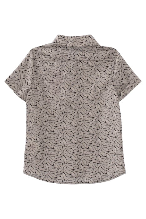 BOYS’ BLACK GRAPHIC LEAF PRINT SHIRT 2