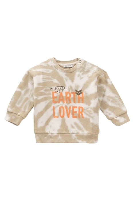 BABY BOYS’ BEIGE TIE-DYE SLOGAN SWEATSHIRT 1