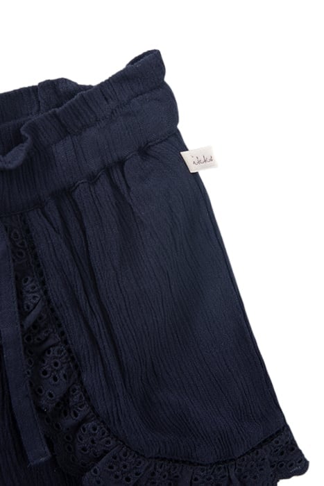 BABY GIRLS’ NAVY SHORTS WITH EMBROIDERED RUFFLES 4