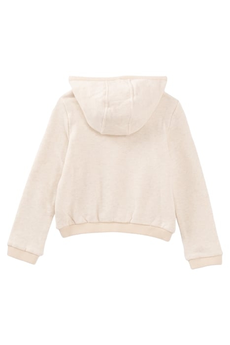 GIRLS’ BEIGE HOODIE EMBROIDERED ON FRONT 2