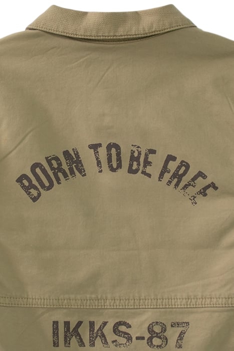 BOYS’ KHAKI TEXTURED MIXED FABRIC SAFARI JACKET 5