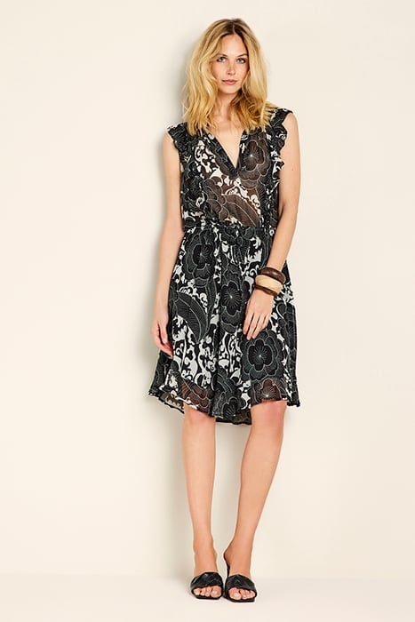 DRESS BOLD FLOWER BLACK 3