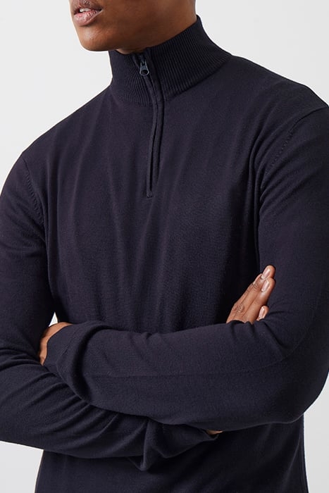 HALF ZIP KNIT SWEATER DARK NAVY 4