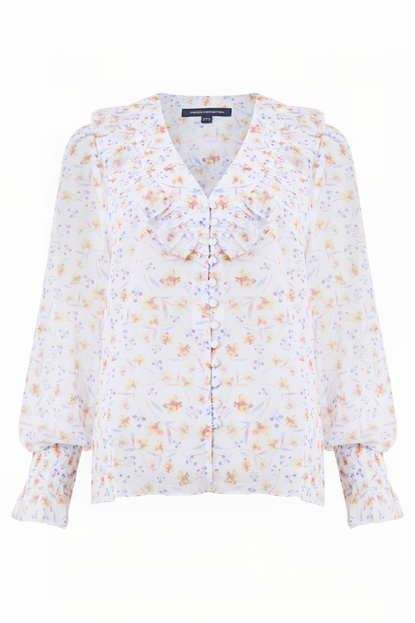 CAMILLE RECYCLED HALLIE CRINKLE TOP SUMMER WHITE MULTI 4