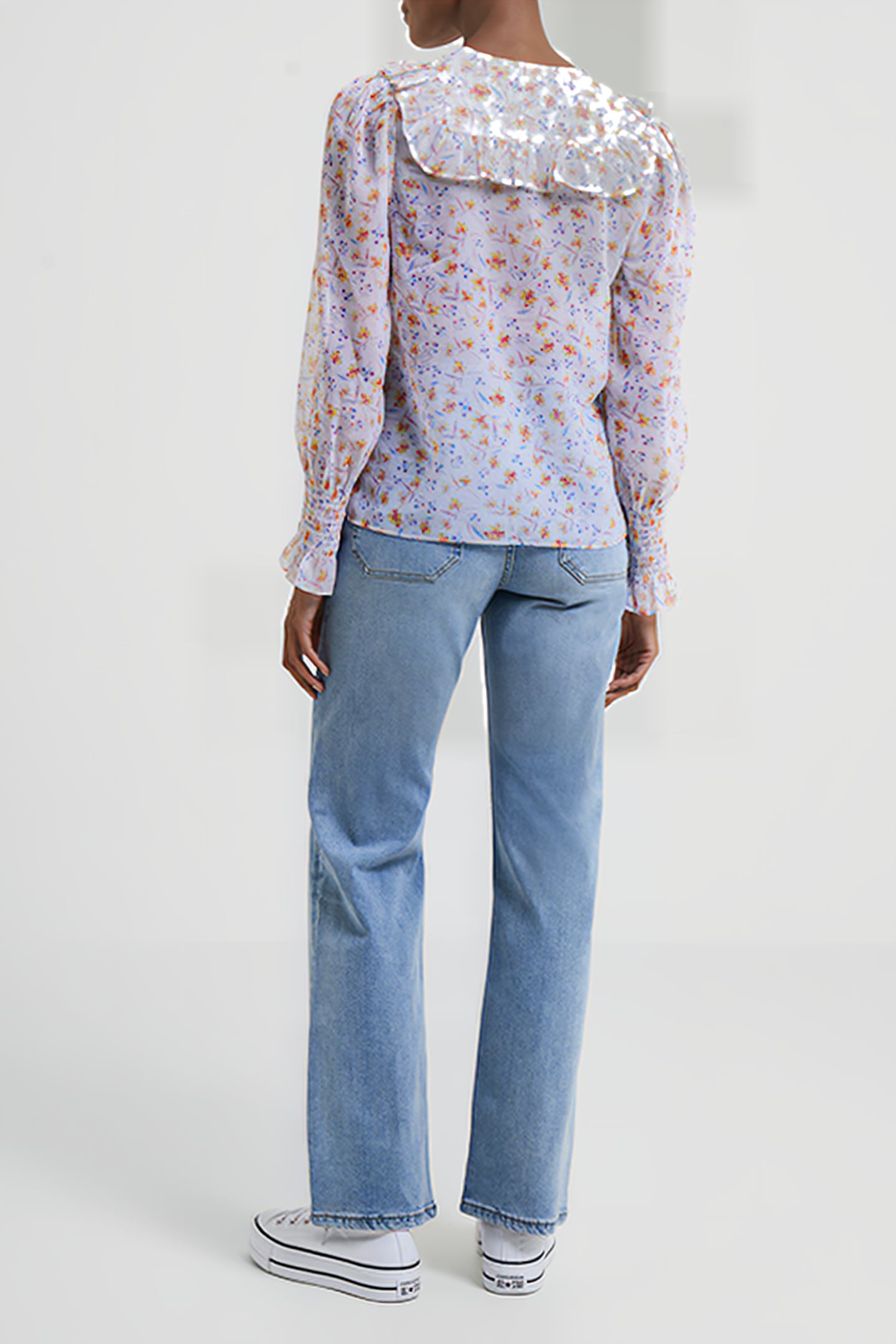 CAMILLE RECYCLED HALLIE CRINKLE TOP SUMMER WHITE MULTI 3