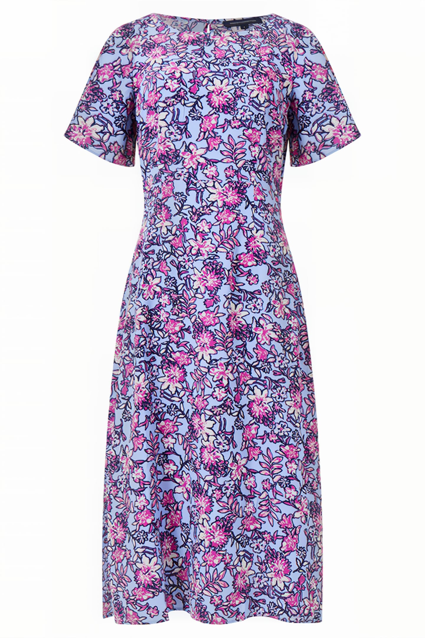 FOTINI ECO DELPHINE CUT-OUT BACK MIDI DRESS PLACID BLUE 4