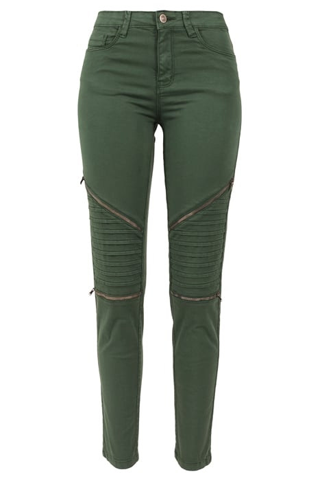 LADIES STRETCH BIKER PANTS OLIVE 3