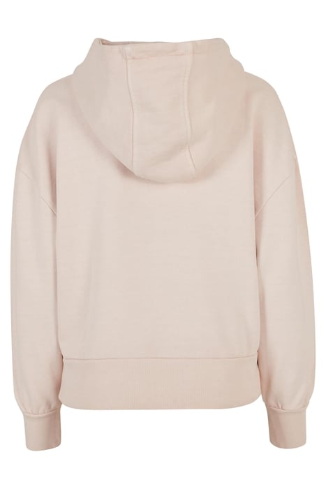 LADIES HEAVY TERRY GARMENT DYE HOODY PINK 5