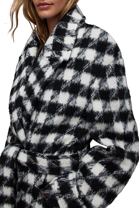 HAITHE CHECK COAT BLACK/WHITE 7