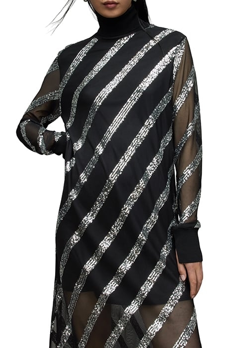 JUELA MESH DRESS BLACK/SILVER 6