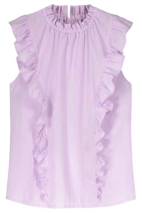 TOP RUFFLES TENCEL/COTTON SOFT ORCHID 1