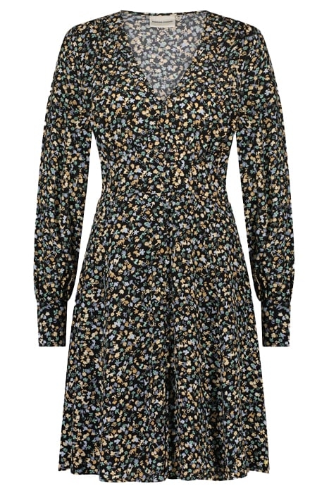 LYNN SHORT DRESS BLACK/CLASSY CAMEL 3