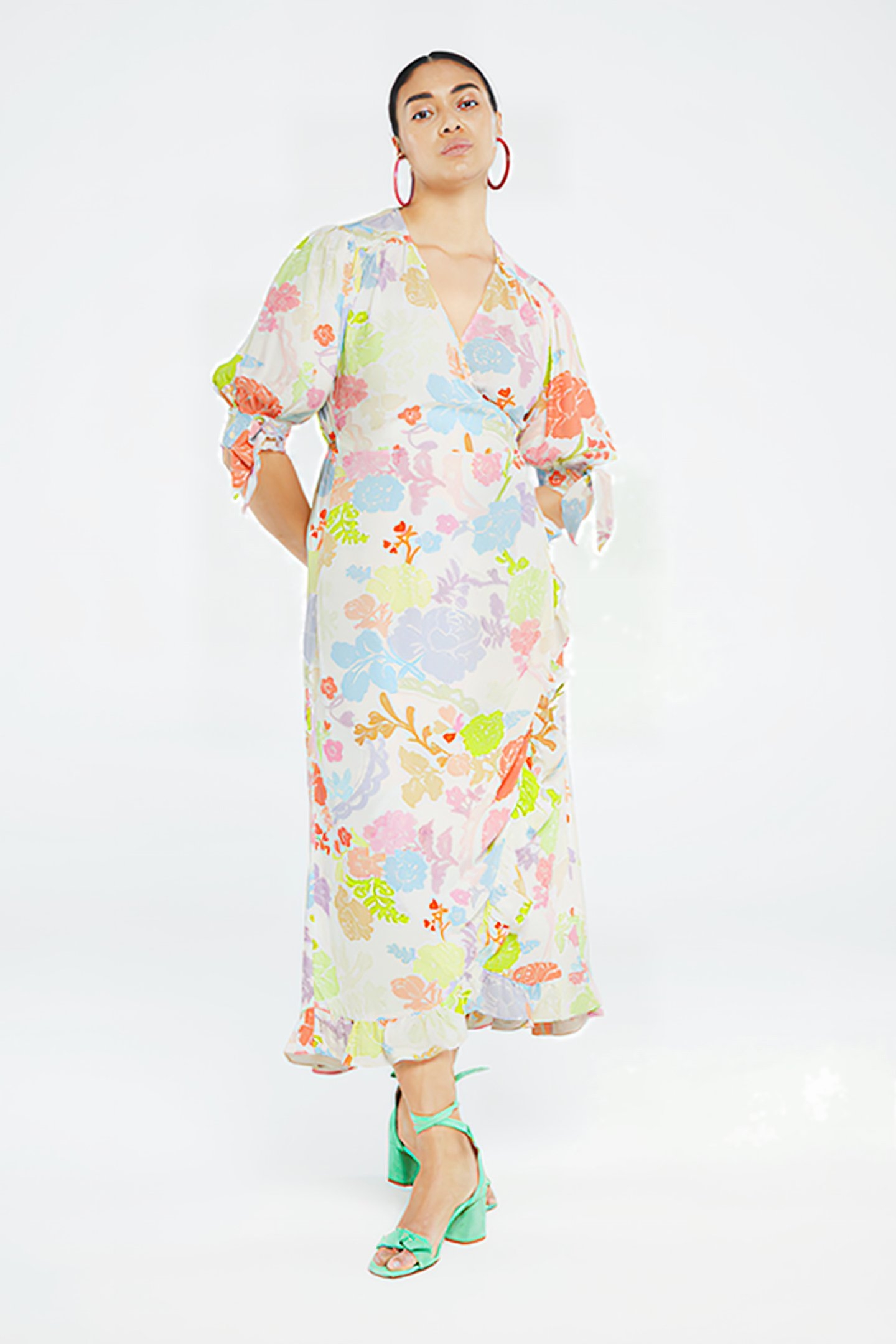 CHANNA DRESS CREAM WHITE /PINK PA 1