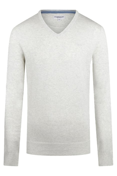 V NECK SWEATER OFF WHITE 1
