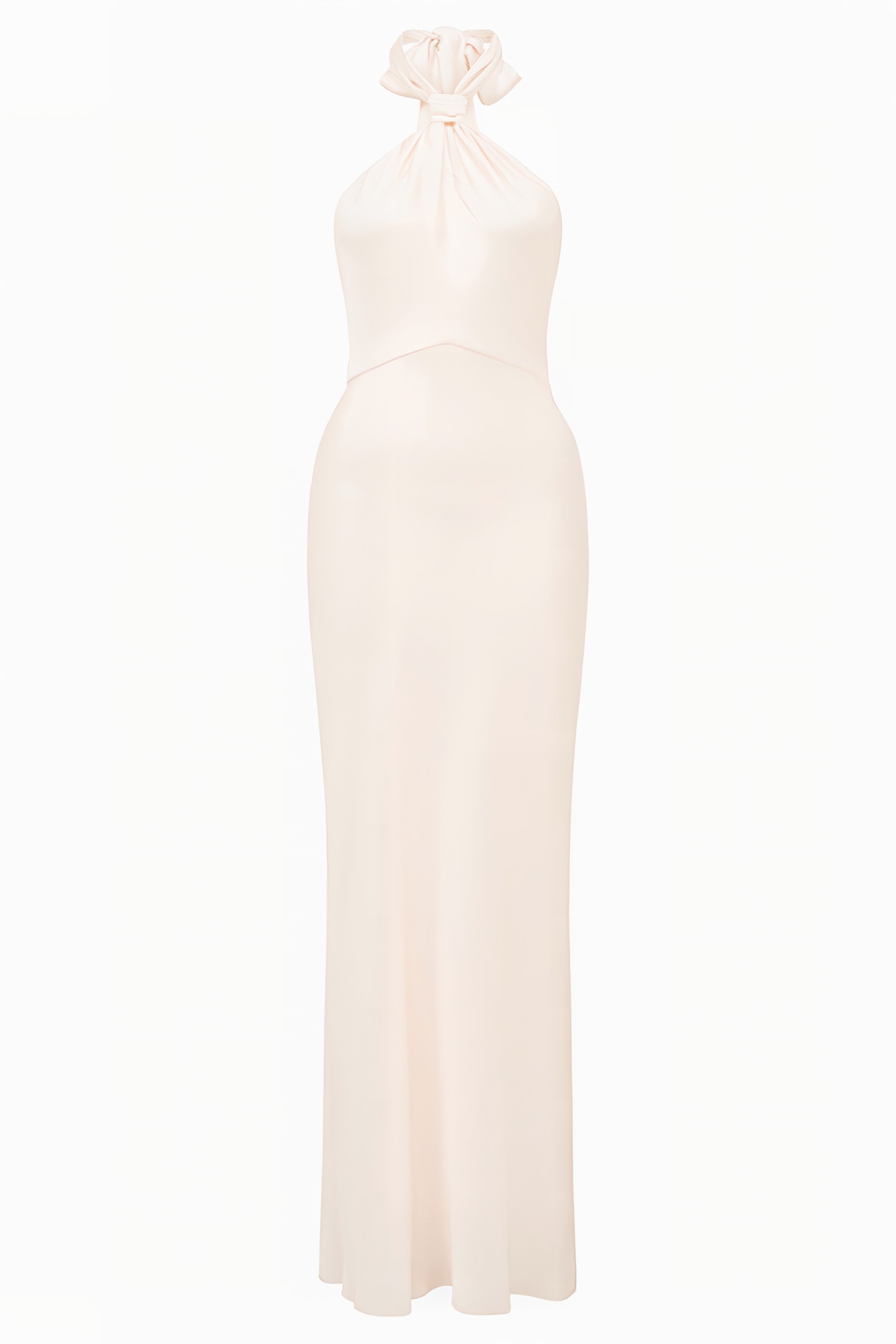 YVETTE KNOT TIE NECK GOWN IVORY 3