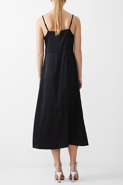 SATIN SLIP DRESS LONG BLACK 2