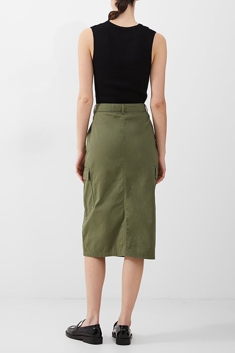 CARGO MIDI SKIRT KHAKI 3