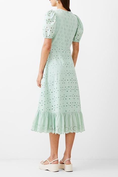 BRODERIE TIERED DRESS L MINT 2