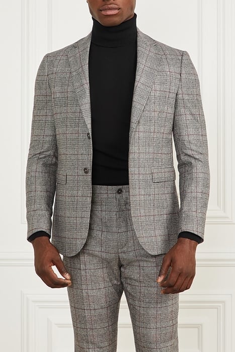 SEAN NOTCH BLAZER BLACK/WHITE/RED CHECK 1