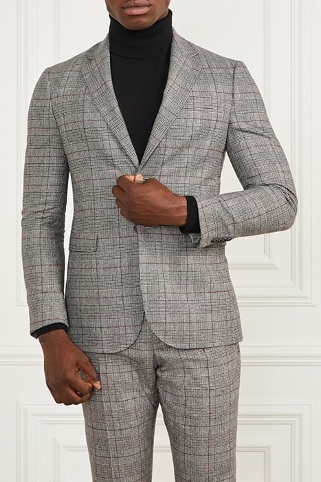 SEAN NOTCH BLAZER BLACK/WHITE/RED CHECK 7