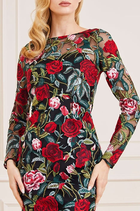 ROSA DRESS BLACK FLORAL MULTI 5