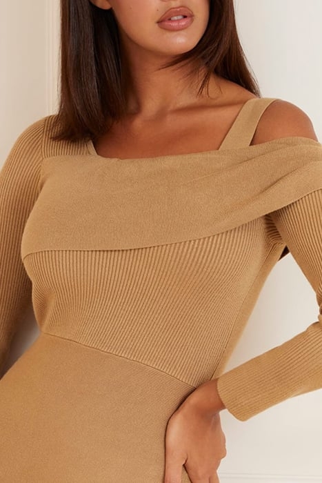 MARCIANO BY GUESS FIT & FLARE DINAH MACCHIATO MINI DRESS MUL 8