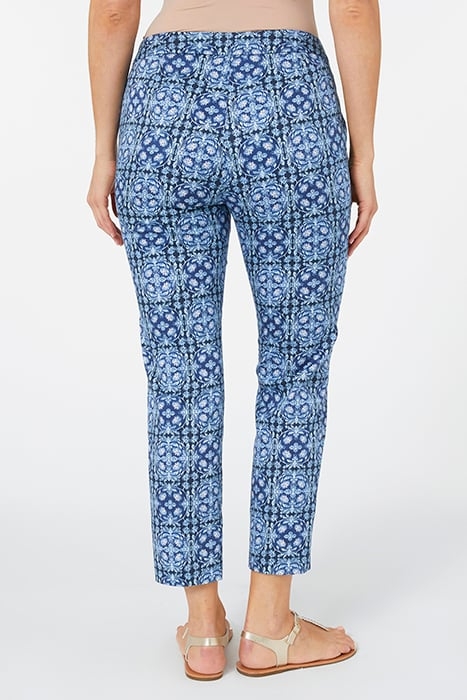 PRINTED SATIN TROUSERS GREEN 2