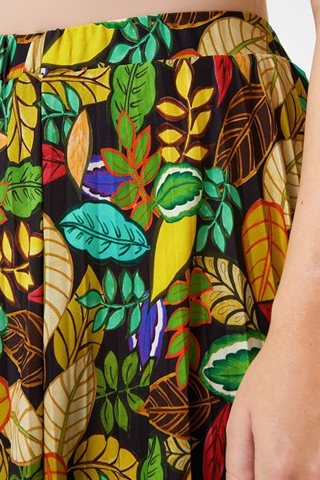 PRINTED JERSEY PLEATED SKIRT GREEN 6