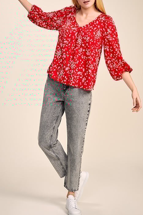 CHAPMAN - CHERRY BLOUSE WITH ABSTRACT FLORAL PRINT 1