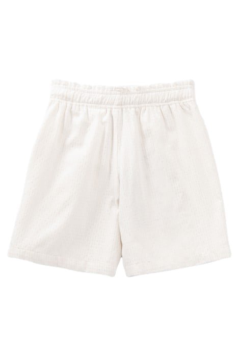 GIRL'S WHITE JACQUARD SHORTS WITH GOLD STRIPES 2