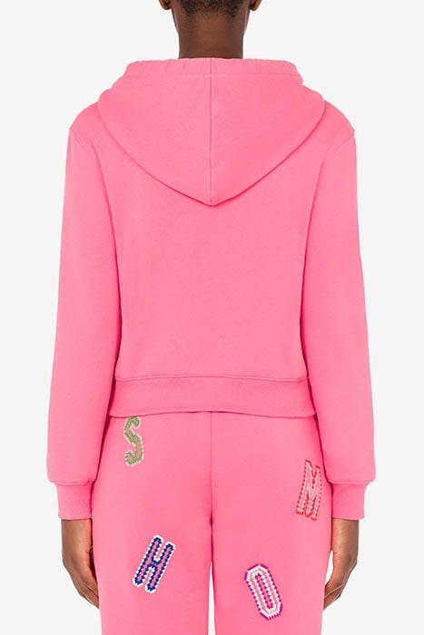 CROCHET LOGO ORGANIC COTTON SWEATSHIRT PINK 2