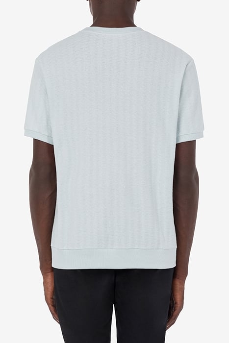 HAWAIIAN PRINT JACQUARD JERSEY T-SHIRT LIGHT BLUE 2