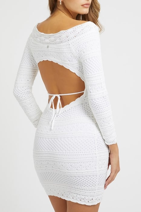 GUESS ECO LS OPEN BK CROCHET A PURE WHITE 2