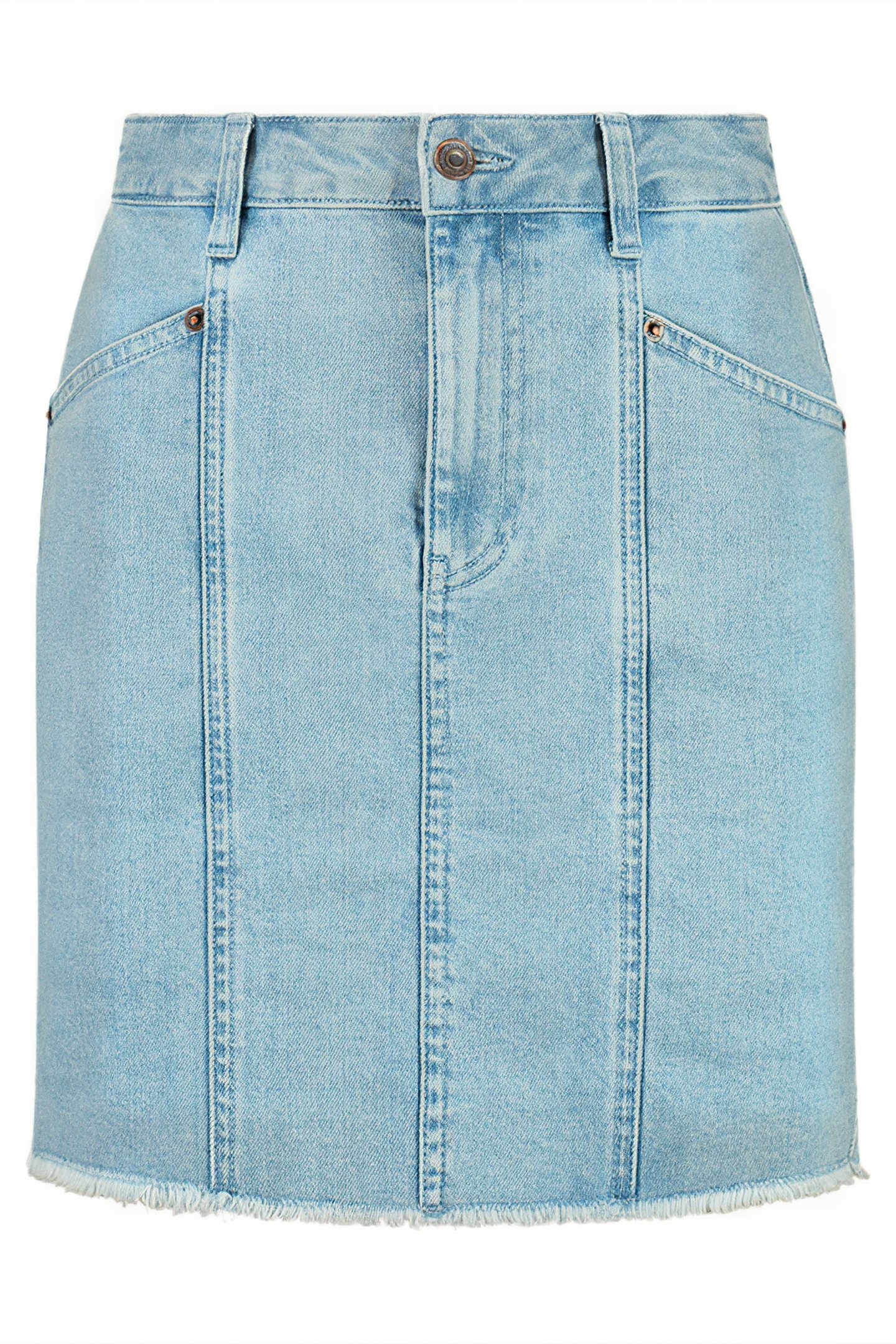 BELLA SHORT SKIRT WASHED MID BLUE DENIM 1