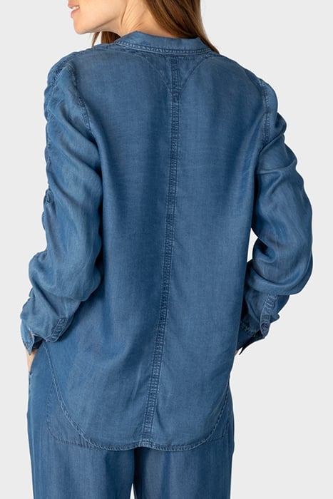 BLOUSE WOVEN LONG SLEEVES MID BLUE DENIM 2