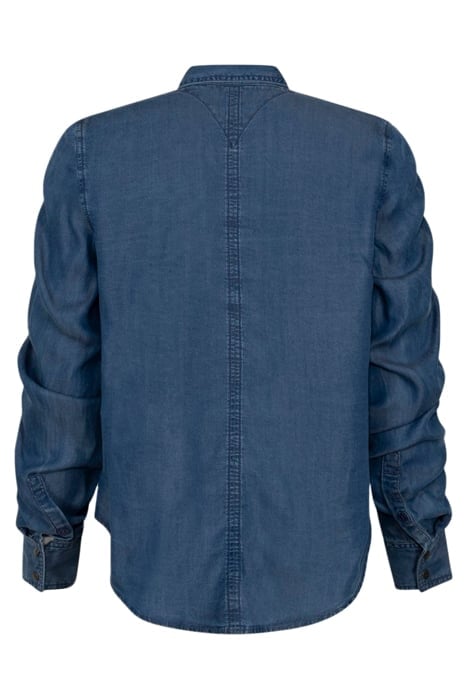 BLOUSE WOVEN LONG SLEEVES MID BLUE DENIM 6