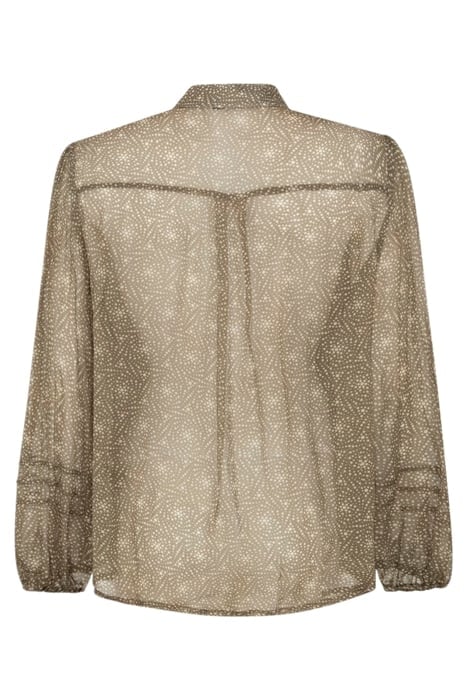 BLOUSE WOVEN LONG SLEEVES COVERT GREEN 4