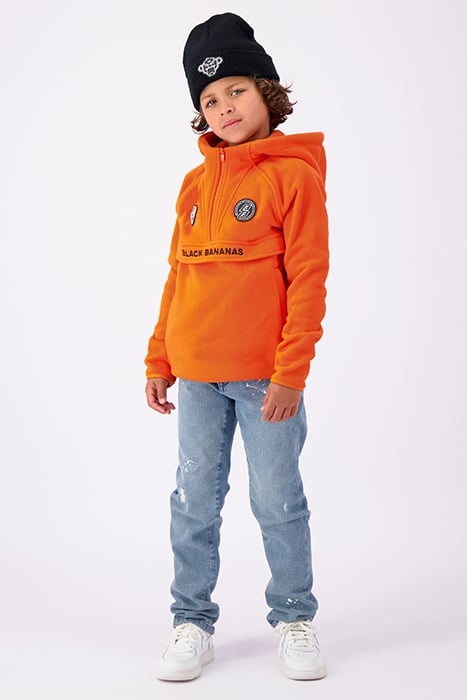 JR ANORAK FLEECE HOODY ORANGE 4