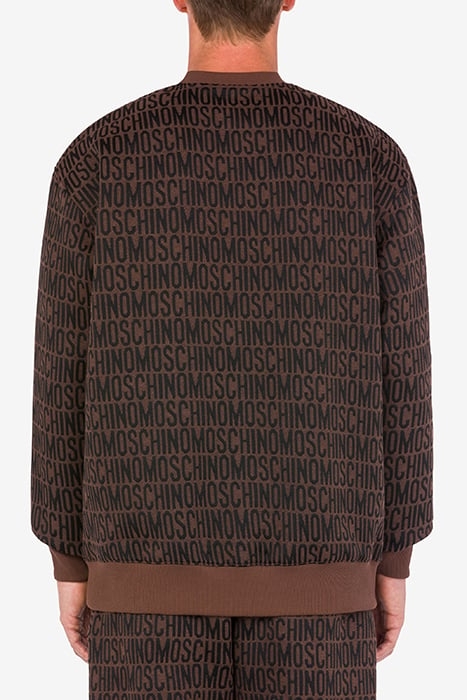 ALLOVER LOGO JACQUARD SWEATSHIRT BROWN 2