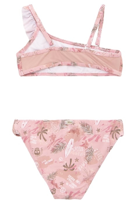 GIRLS’ PINK SURF-ROCK PRINT BIKINI 2