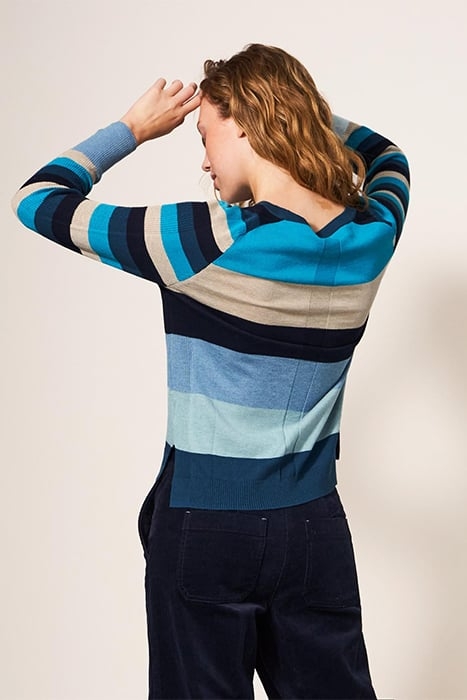 URBAN COLOURBLOCK JUMPER TEAL 2