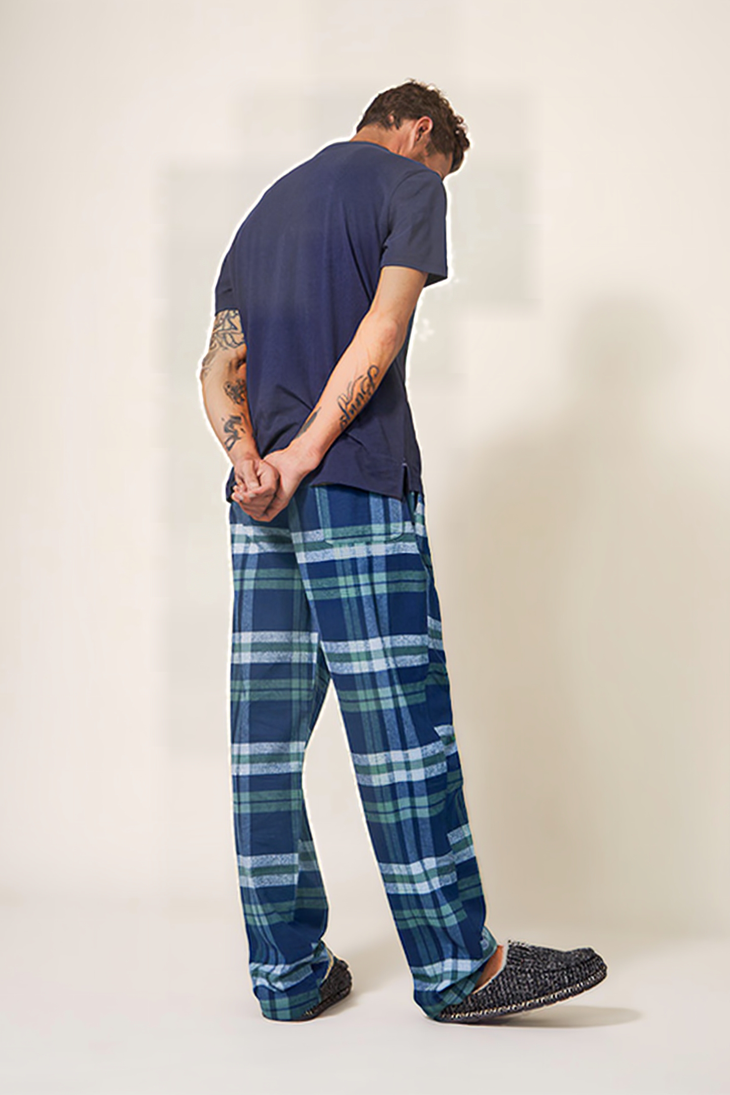MOORLAND FLANNEL PJ TROUSER NAVY 3