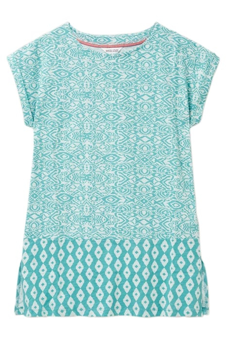 CARRIE TUNIC TEAL PRINTED 3