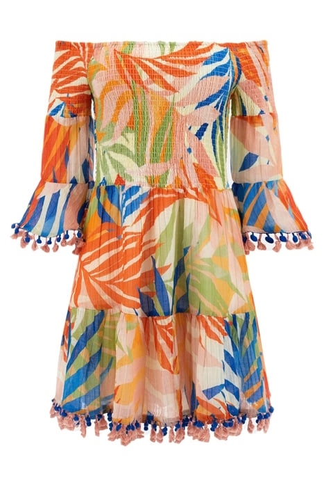 MARCIANO BY GUESS OFF SHLDR CHARLOTTE HAVANA PRINT 4