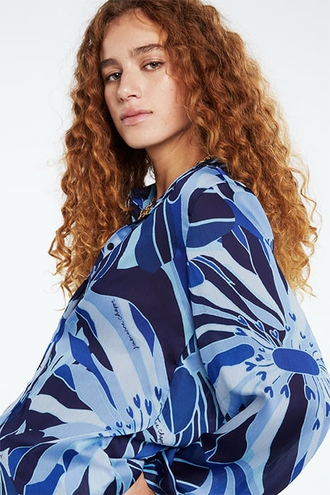 FRIDA COLLAR BLOUSE NAVY/SUMMER BLUE 5