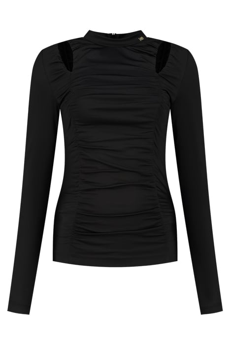 SHOULDER HOLE TOP BLACK 1