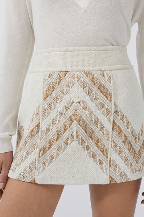 ALISKA MINI SKIRT IN MIXED ECRU 4